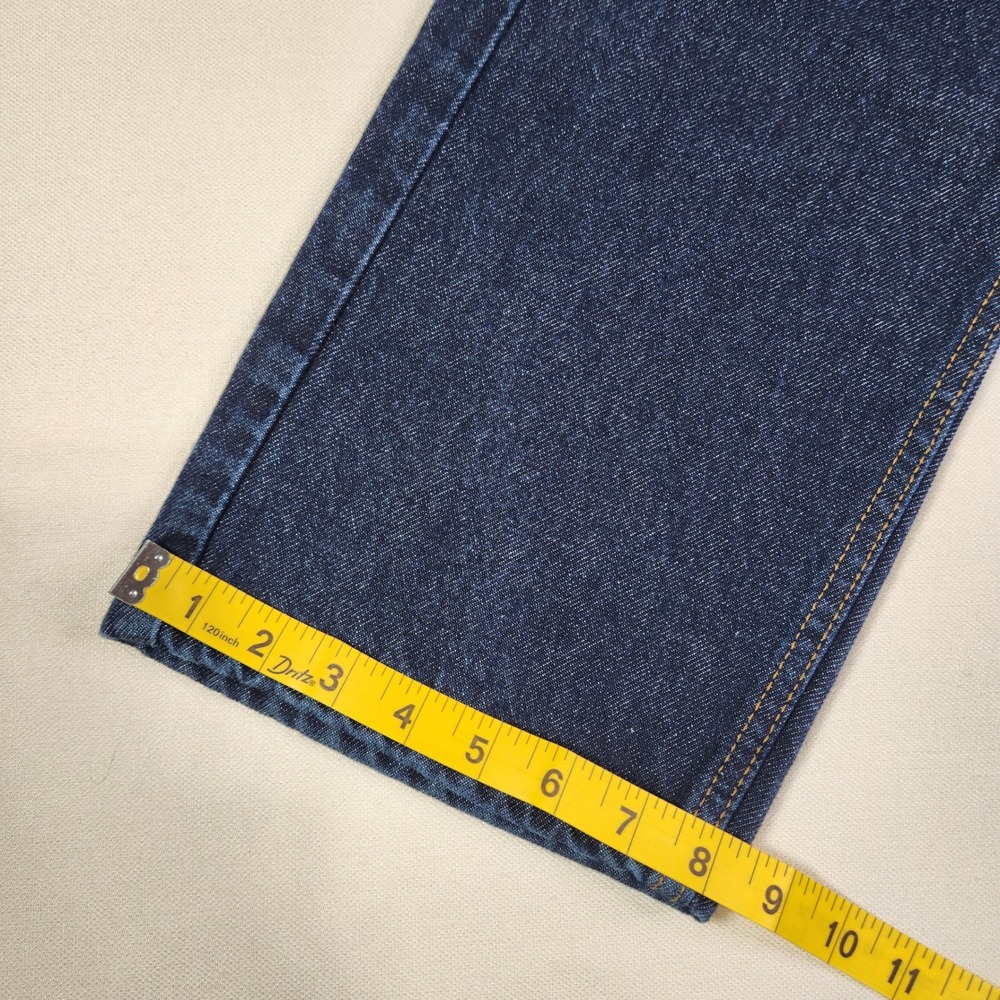 Levis 505 Regular Fit Jeans Mens 36x30 Dark Wash Straight Leg Blue Denim - Picture 10 of 14